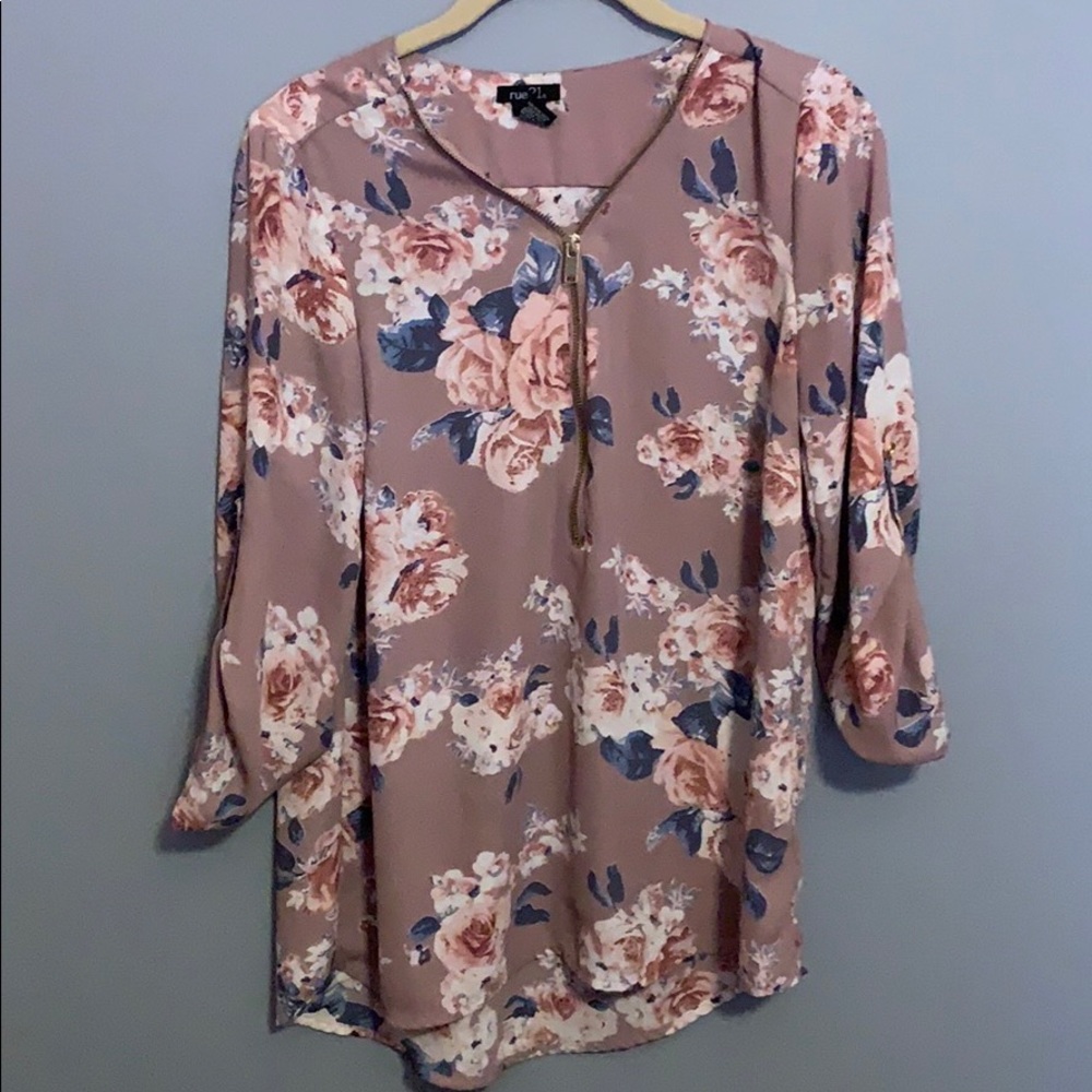 Floral Mid Sleeve Shirt